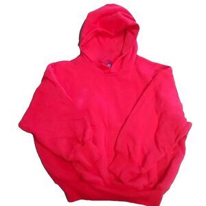 Kanye West YZY Gap Petite Teens XS Red Double Layer Hoodie Pullover Sweater